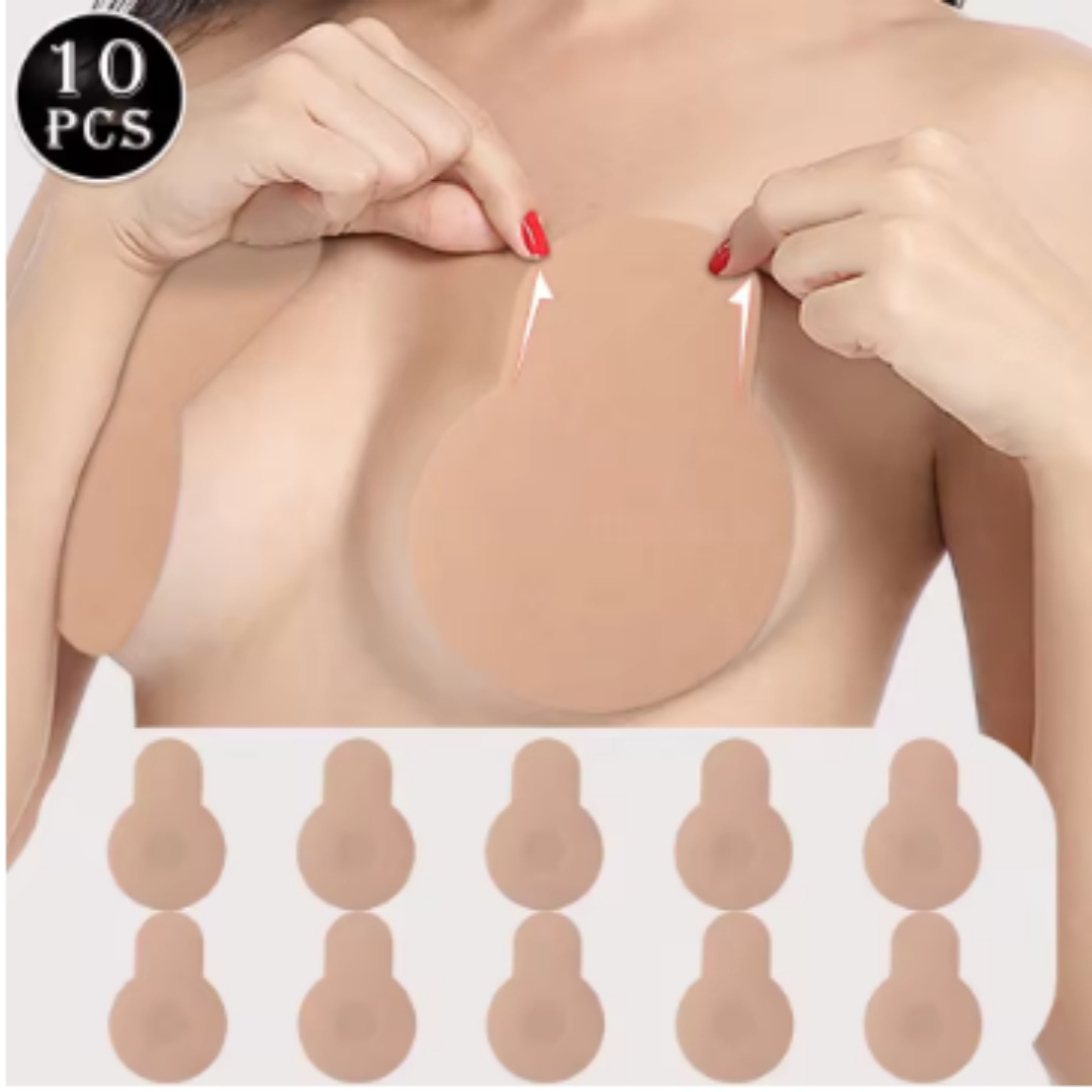 Push Up Bra Padded - บราดันทรงสำหรับผู้หญิง บราไร้สายซิลิโคนแบบมีกาวในตัว บราไร้รอย ใช้ซ้ำได้ เทปยกกระชับหน้าอกแบบมีกาว แผ่นปิดจุกนมกระต่าย