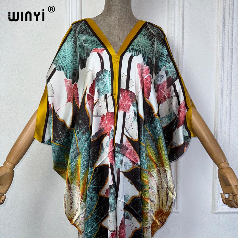 Winyi ชุดเดรสคอวีสไตล์แอฟริกัน - Robe Silk Women บทวิจารณ์และราคา