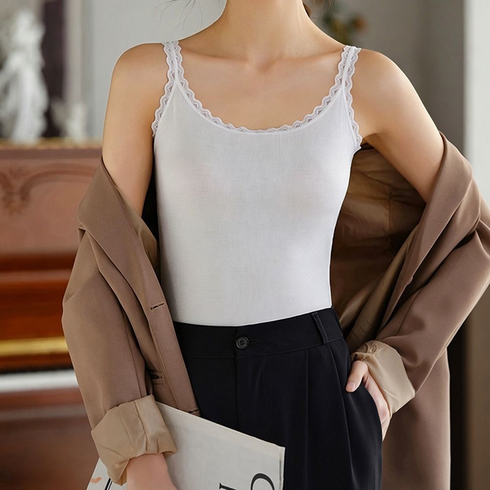เสื้อกล้ามคอวีลำลองสำหรับฤดูร้ - Cami Top Lace บทวิจารณ์และราคา